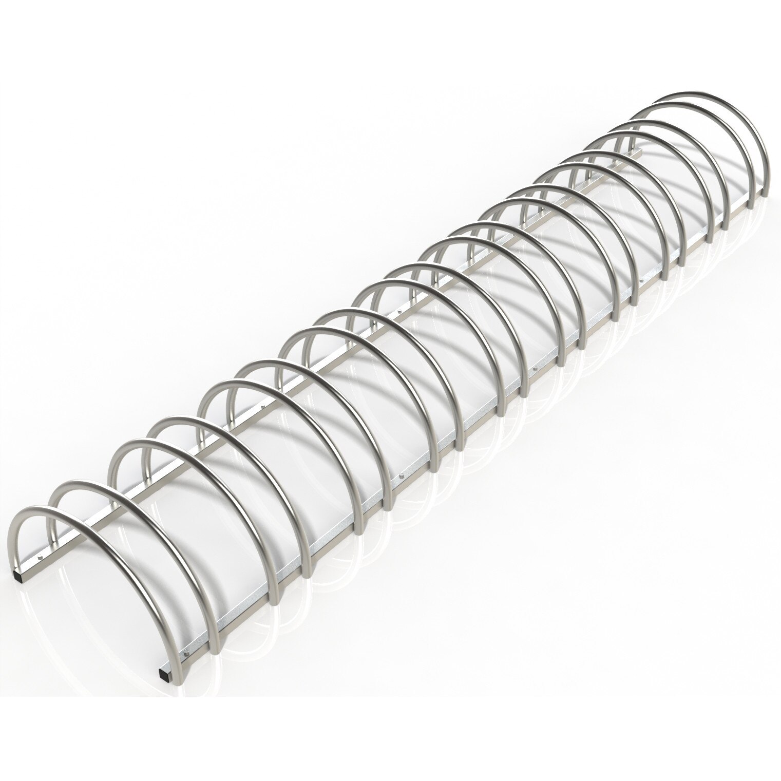 Suport stradal bicicleta cu 10 sloturi -model 0022-10 Argintiu