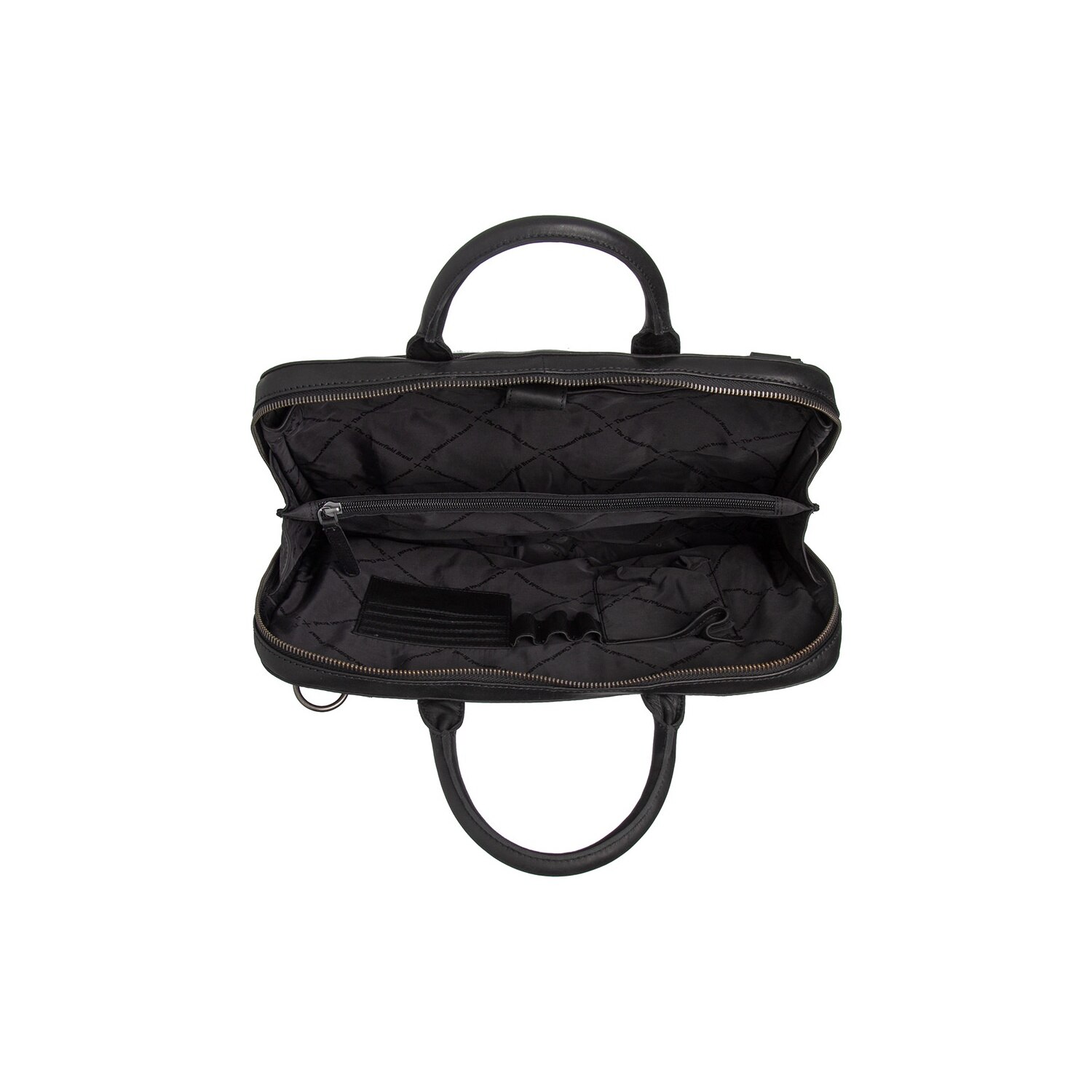 Geanta de laptop din piele naturala, The Chesterfield Brand, Tilbury, 14 inch, Negru