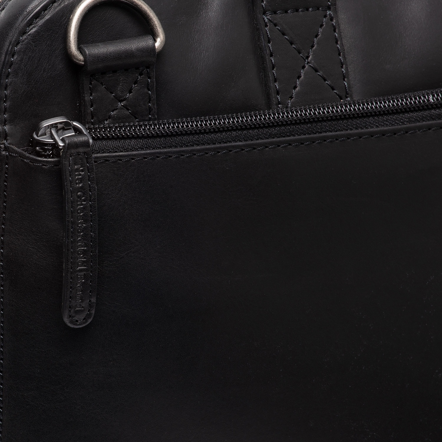 Geanta de laptop din piele naturala, The Chesterfield Brand, Tilbury, 14 inch, Negru