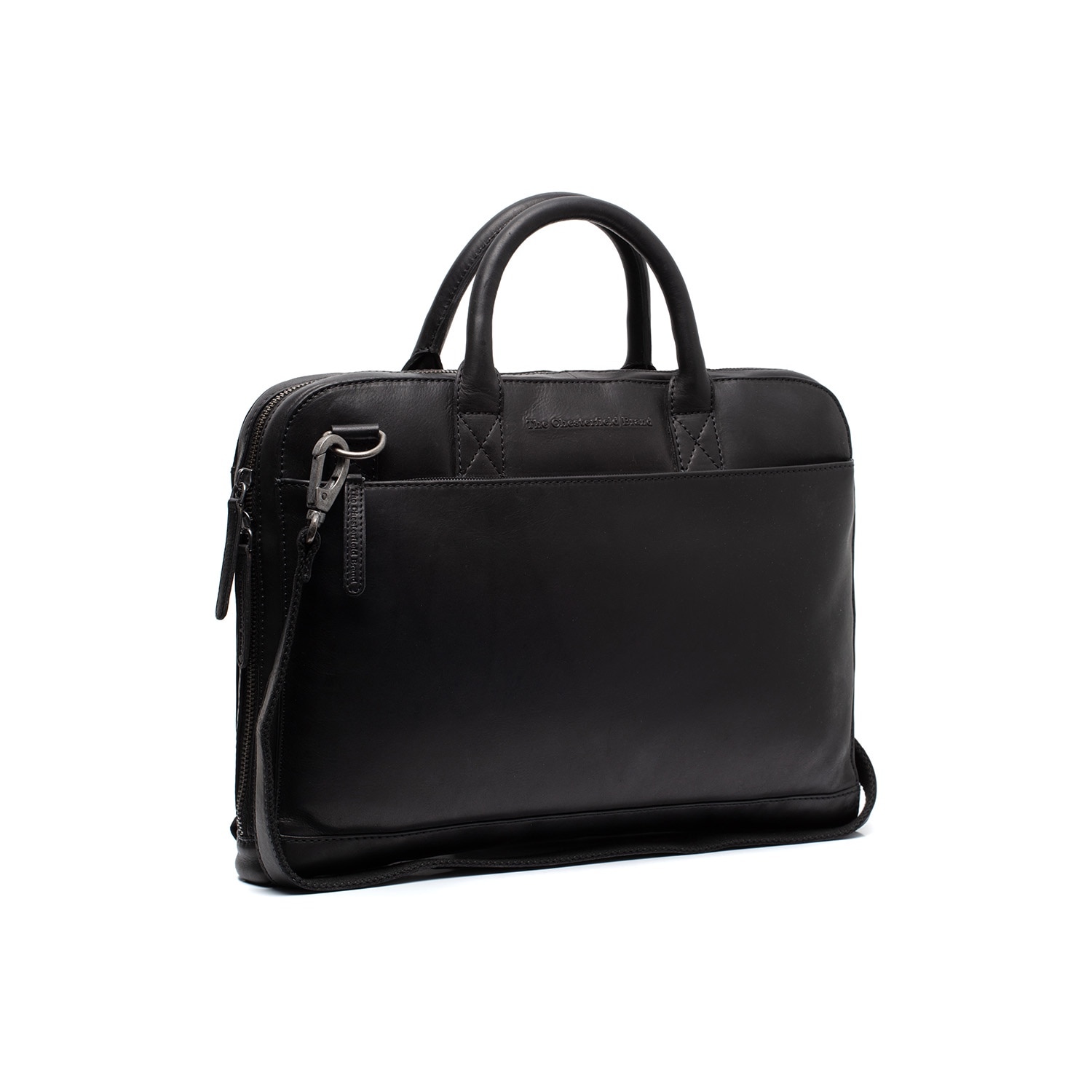 Geanta de laptop din piele naturala, The Chesterfield Brand, Tilbury, 14 inch, Negru
