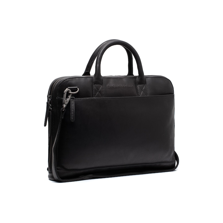 Valódi bőr laptoptáska, The Chesterfield Brand, Tilbury, 14 hüvelykes, fekete