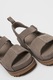 UGG, Sandale din piele intoarsa cu velcro Goldenstar, Gri, 7