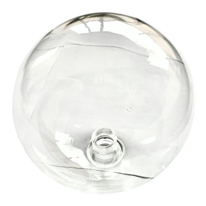 Abajur Rotund din Sticla Groasa, Diametrul 120mm, Inaltime 120mm, Finisaj Transparent, Orificiu cu Filet 23mm Atasament pentru priza G9 RABALUX