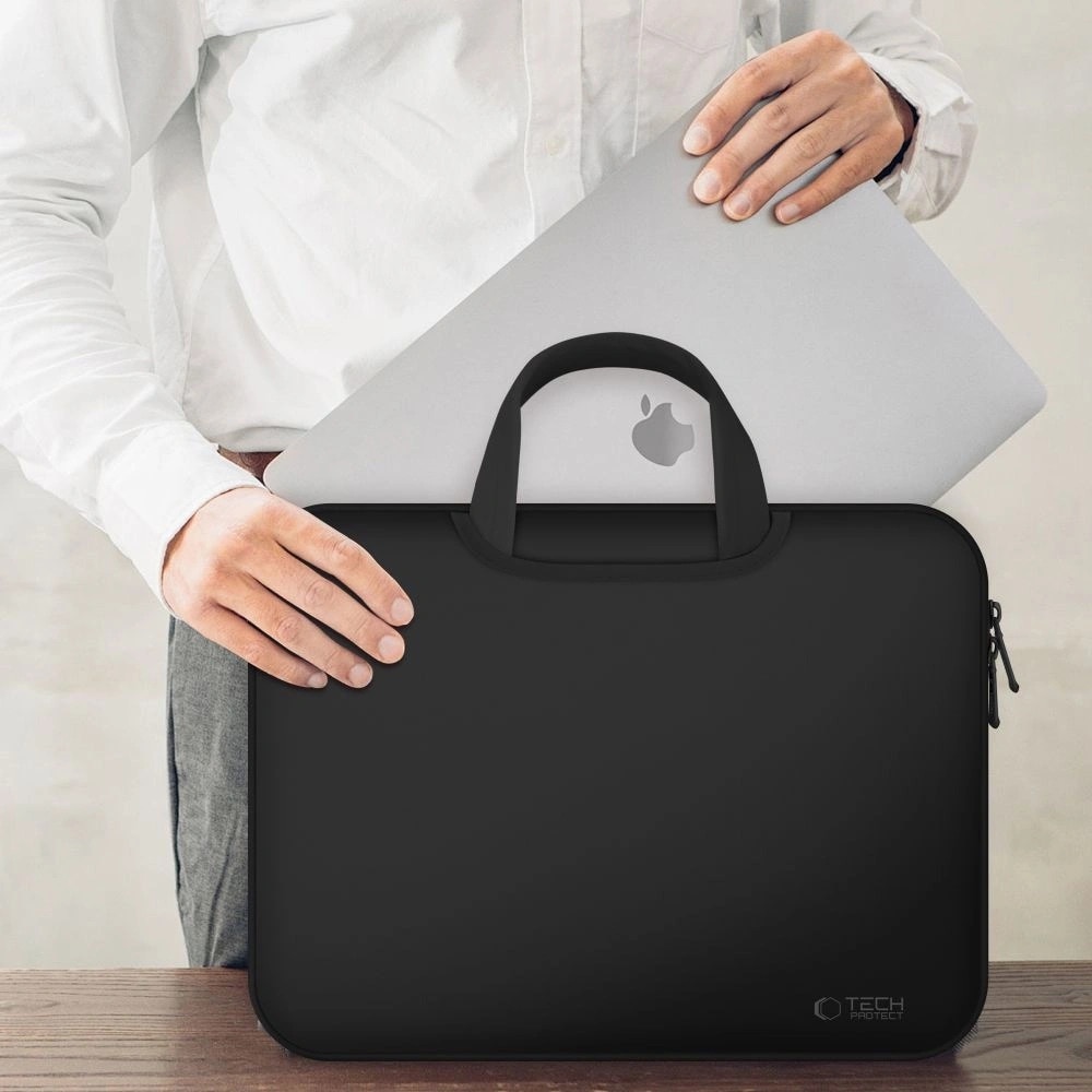 Geanta laptop Tech-Protect Neopren Bag, 37x26.5x2cm, negru, 1 buc