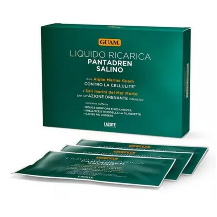 Anticellulit lotion GUAM Pantadren Salino, 3x100ml, vízelvezető, javítja a bőr rugalmasságát