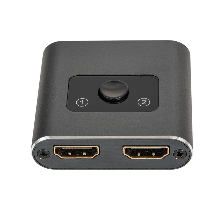 OEM Kétirányú HDMI kapcsoló, 4K, 2 bemenet 1 kimenet, tápegység nélkül