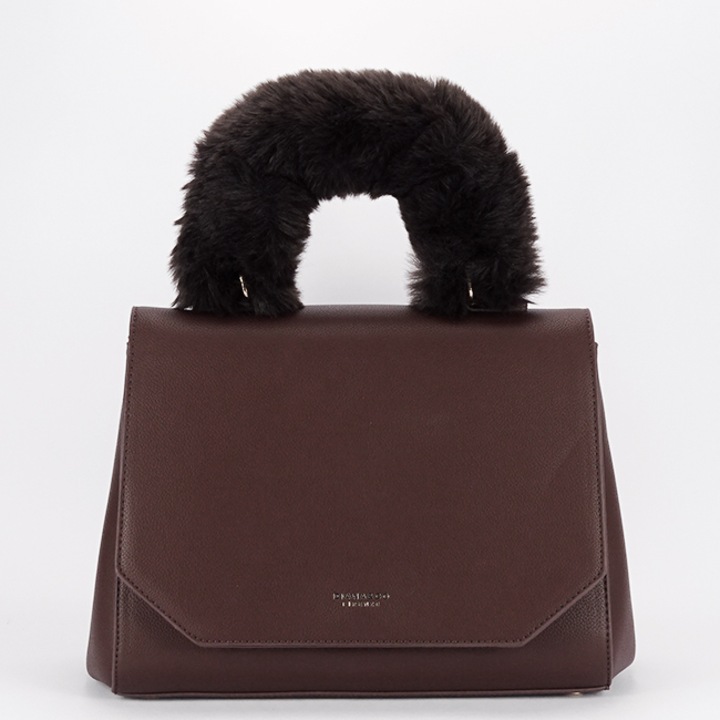 Geanta cu maner imbalnit DIANA&CO DJD3410-4 11, Maro cafeniu, 22x28x10