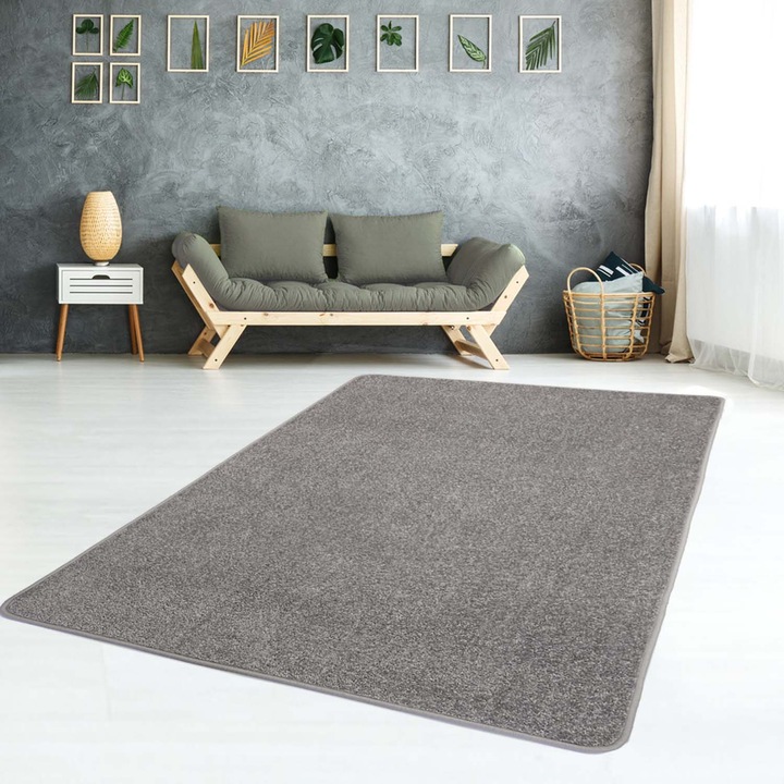 Covor, elSimone, Polipropilena, Dreptunghi, Usor De Curatat, Rezistent La Uzura, Prietenos Cu Alergiile, 350 x 250, Gri