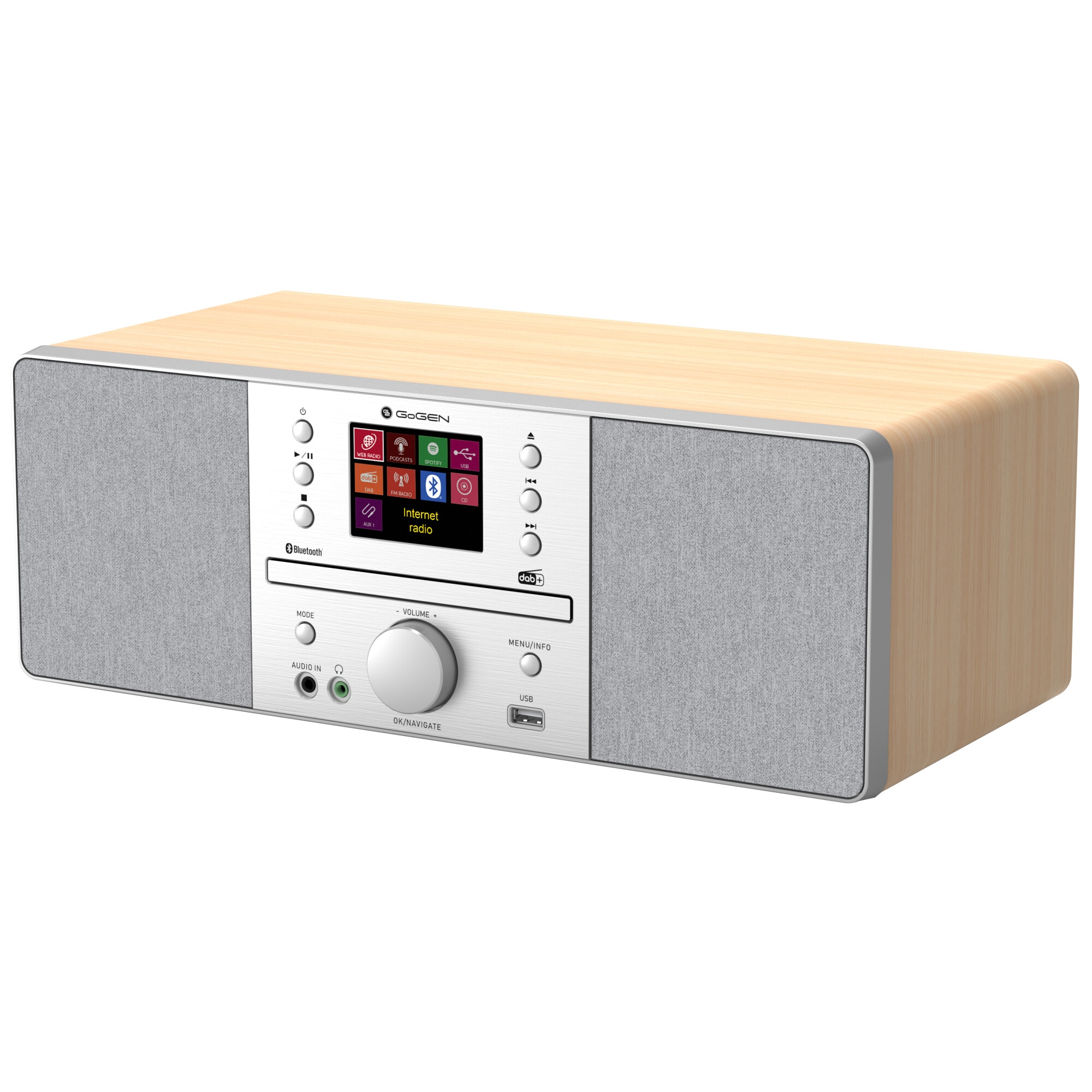 洋楽 g-rap Radio Radio GoGEN IR 267 BTDAB, 2x10W, DAB+/FM, CD, LCD, Bluetooth