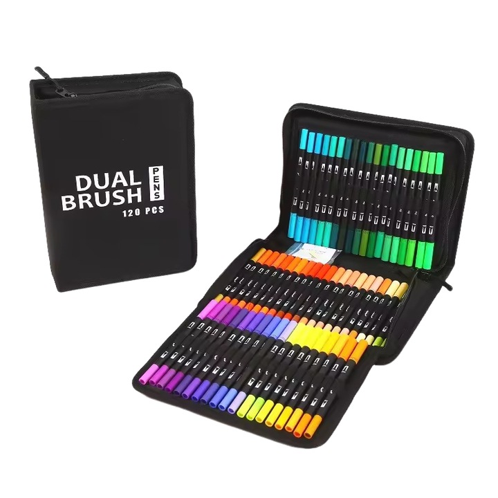 Marker Art Outliner 120 színű kettős hegyű marker