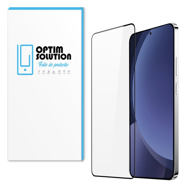 Folie din Sticla Securizata Top-notch 5D pentru Samsung Galaxy S25 Plus, OPTIM SOLUTION, High Resolution, Nano-level Precision Design, Edge-to-Edge Cover, Color Vibrancy, Optical Grade Glass, Enhanced Clarity, Natural Visual Experience, Negru