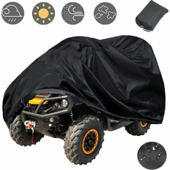 Husa exterioara ATV 210D, impermeabila, anti-UV, 210x120x115cm, negru