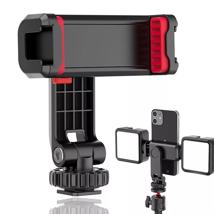 GearPro Go St-06 elforgatható telefonadapter okostelefonhoz 360°-ban forgatható kivitel, sokoldalú, biztonságos fekete