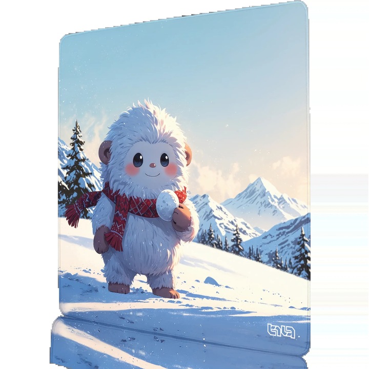 Mousepad TILT Sniezny Yeti 50x50cm, suport pentru incheietura, antiderapant