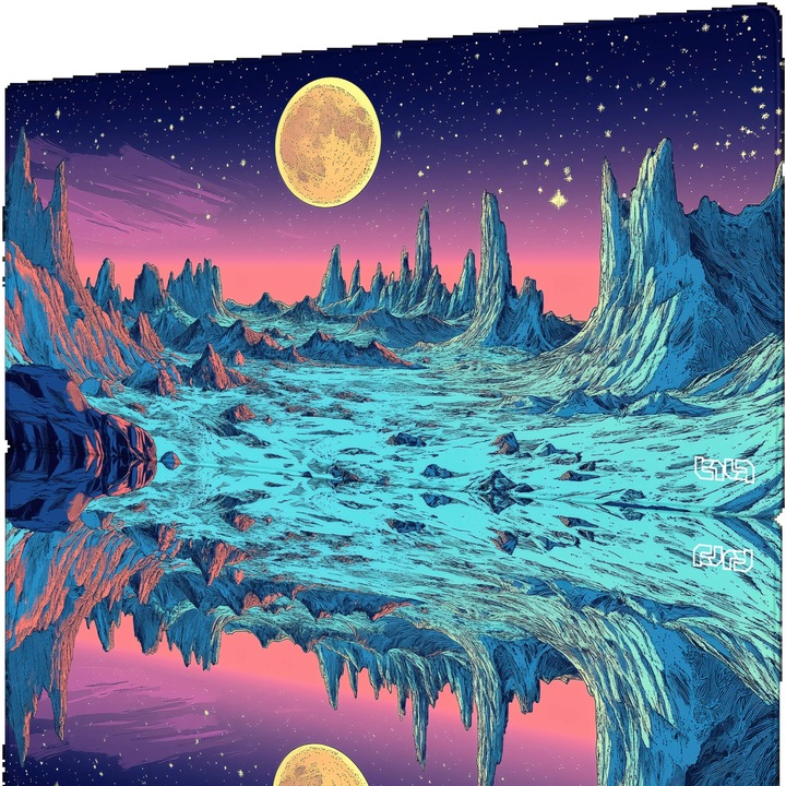 Mousepad, TILT, Cosmic Horizon, 90 x 40 cm, Antiderapant, Multicolor