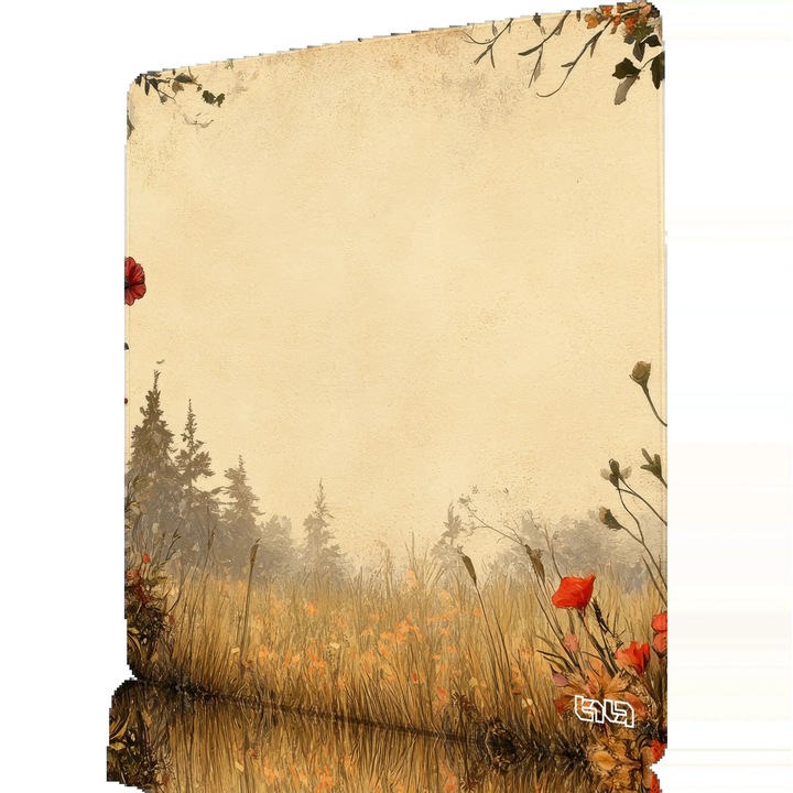 Mousepad TILT Kwiecista Ramka 50x50cm, design vibrant, suport pentru incheietura, grosime 4mm