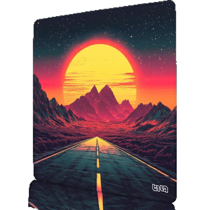 Tavita pentru mouse TILT Night Drive 50x50cm, impermeabila, suport pentru incheietura mainii