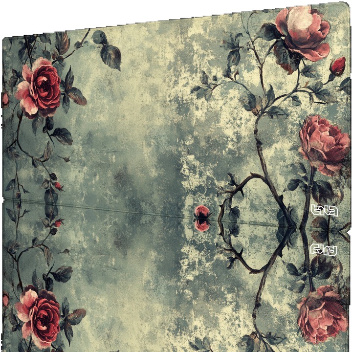 Mousepad TILT Vintage Rose 90x40cm, antiderapant, suport pentru incheietura, grosime 4mm