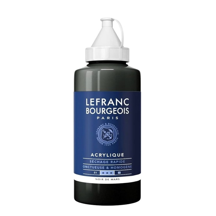Finom akril szín, Lefranc & Bourgeois, mars fekete 271, 750ml