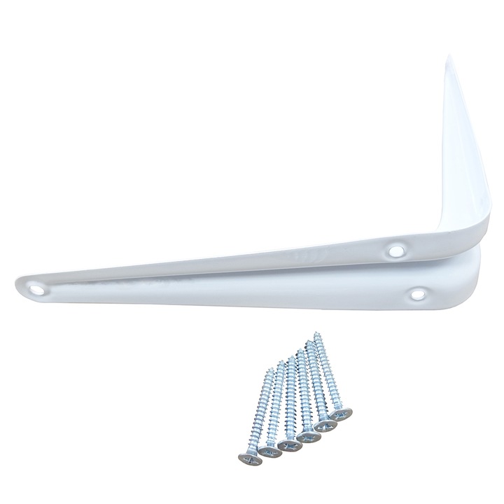 Suport pentru raft, Yalion, Alb, 100 x 125mm