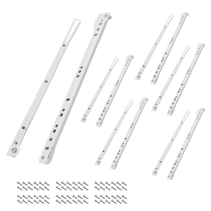 Set 6 buc, Sina glisare cu role pentru sertar, 450mm, Yalion