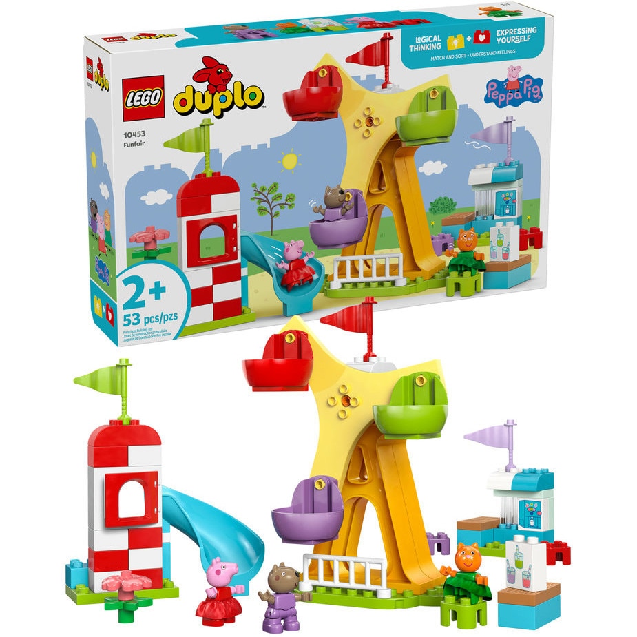 LEGO® DUPLO - Peppa Pig - Targ de distractii 10453, 53 piese