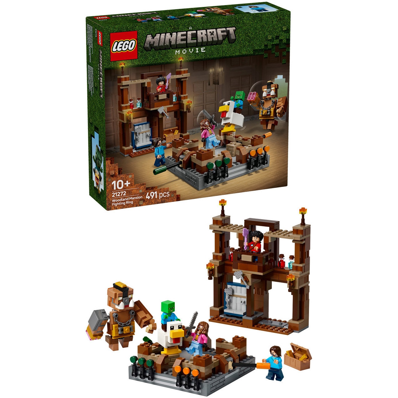 LEGO® Minecraft™ - Ring de lupta la conacul din padure 21272, 491 piese