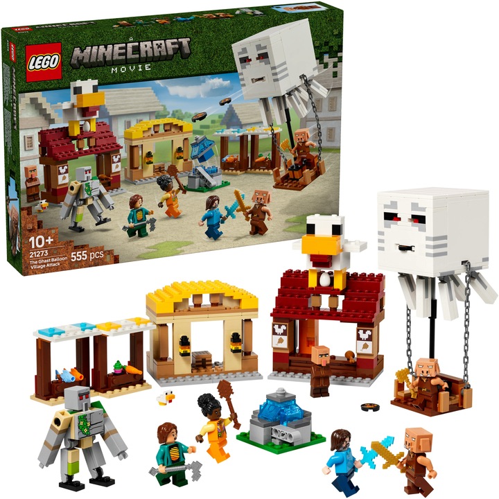 LEGO® Minecraft - Ghast Balloon Attack on the Village 21273, 555 части