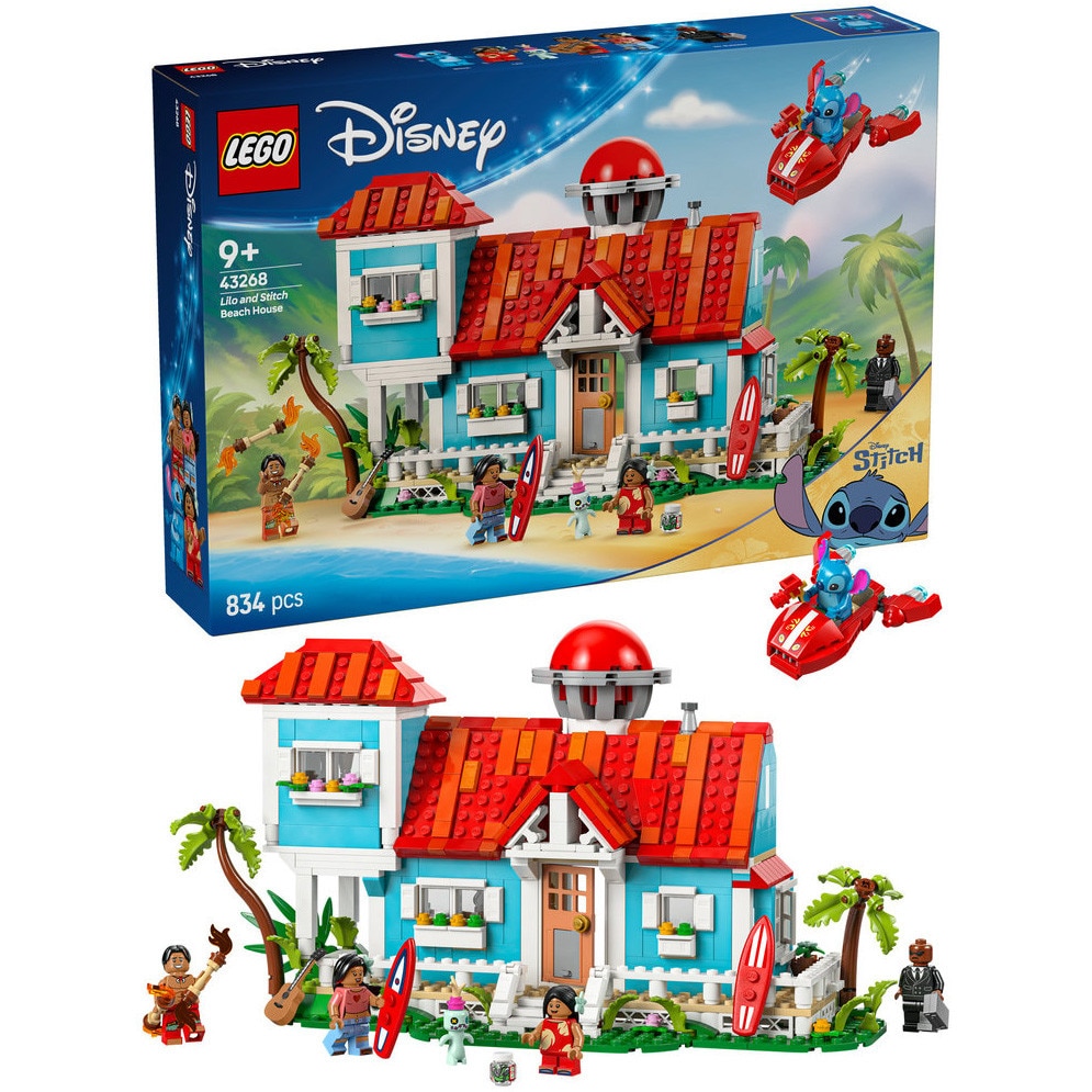 LEGO® Disney - Casa de pe plaja a lui Lilo si Stitch 43268, 834 piese