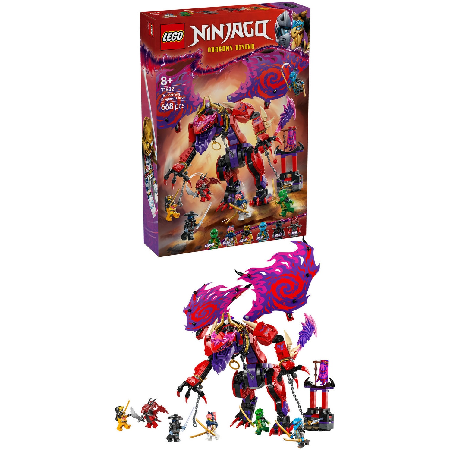 LEGO® Ninjago™ - Dragonul haosului Thunderfang 71832, 668 piese