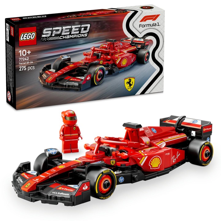LEGO® Speed Champions - Състезателна кола F1® Ferrari SF-24 77242, 275 части
