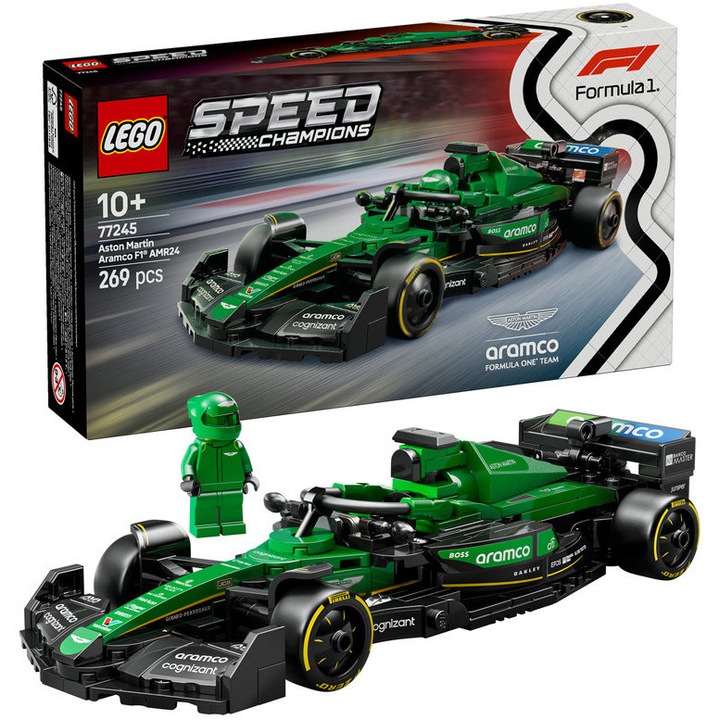 LEGO® Speed Champions - Aston Martin Aramco F1® AMR24 versenyautó 77245, 269 db