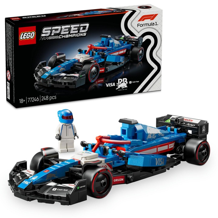 LEGO® Speed Champions - Състезателна кола F1® Visa Cash App RB VCARB 01 77246, 248 части