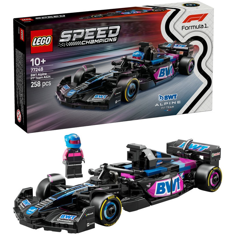 LEGO® Speed Champions - Masina de curse BWT Alpine F1® Team A524 77248, 258 piese