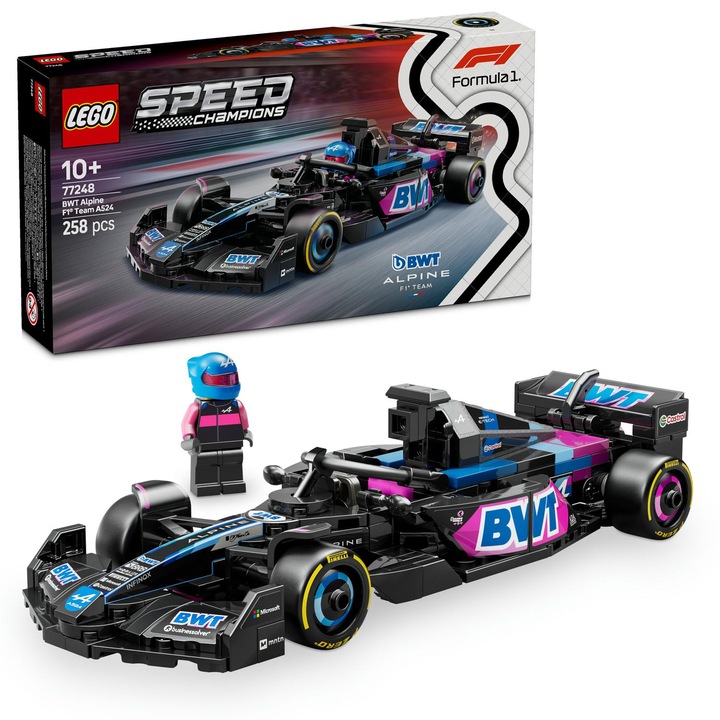 LEGO® Speed Champions - Състезателна кола BWT Alpine F1® Team A524 77248, 258 части