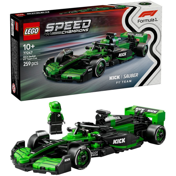 LEGO® Speed Champions - KICK Sauber F1® Team C44 versenyautó 77247, 259 db
