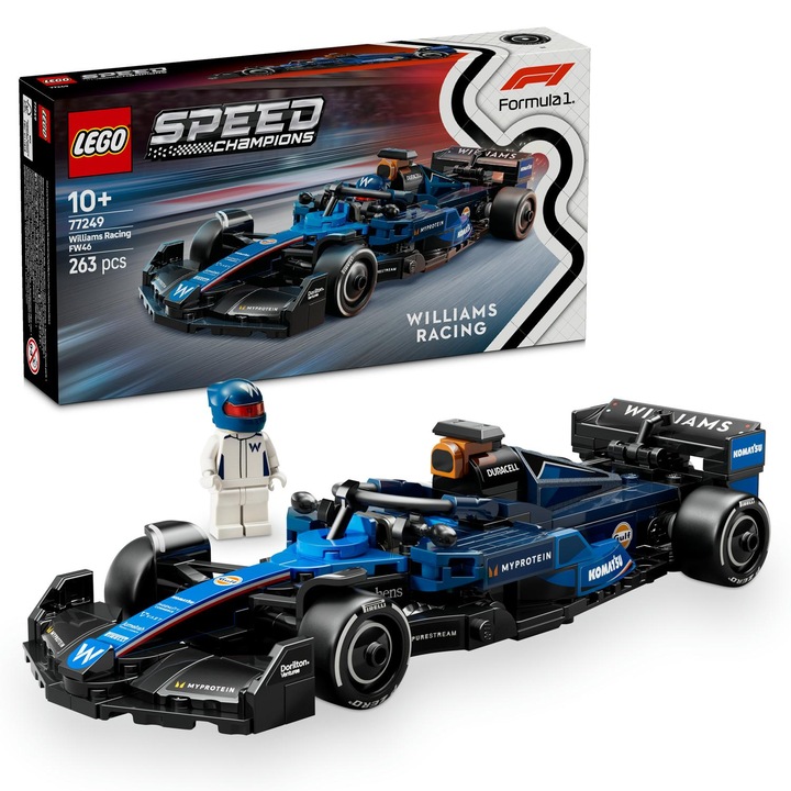 LEGO® Speed Champions - Състезателна кола F1® Williams Racing FW46 77249, 263 части