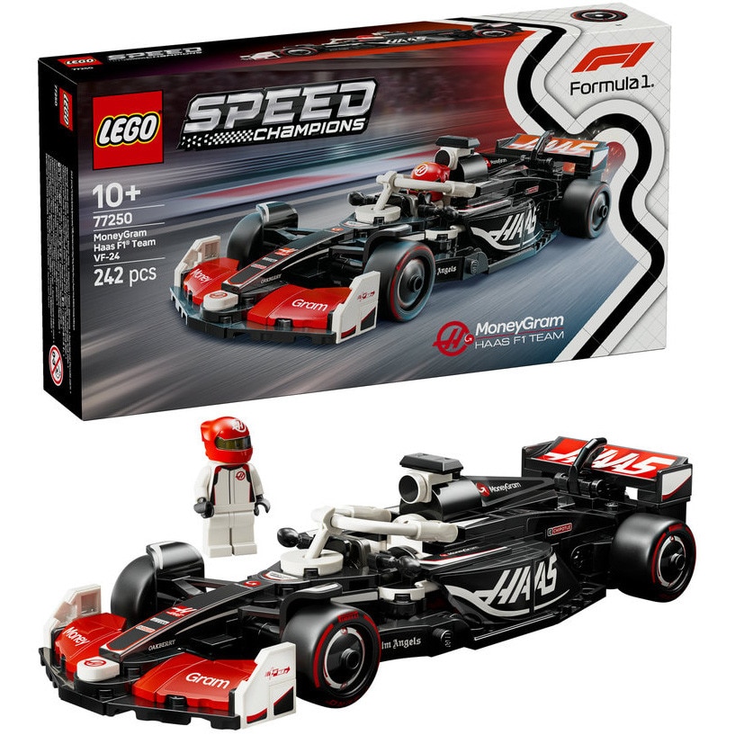 LEGO® Speed Champions - Masina de curse MoneyGram Haas F1® Team VF-24 77250, 242 piese
