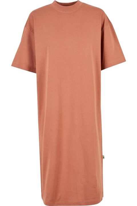 Дамска рокля тениска в цвят Теракота, Керемидено червено