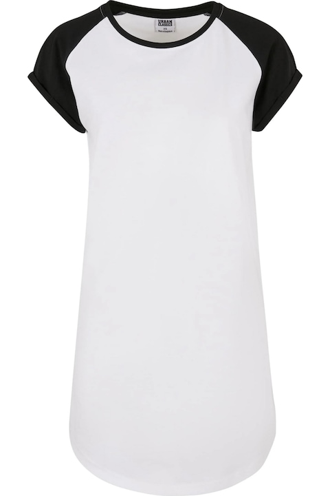 Рокля тениска Дамска градска класика, Бял