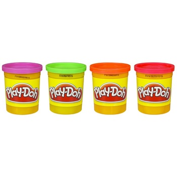 Plastilina Play-Doh Pachet culori neon, 4 buc Plastilina Play-Doh Pachet culori neon, 4 buc