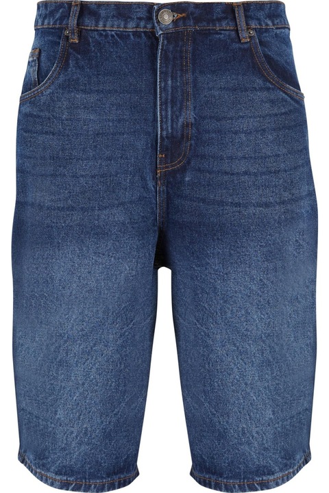 Urban Classics 90-es évek férfi rövidnadrágja, új, sötétkék mosott, Melange indigókék