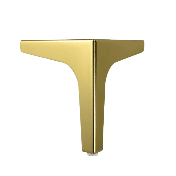 Picior metalic pentru mobilier si canapele, model NUT, H=130 mm, finisaj auriu