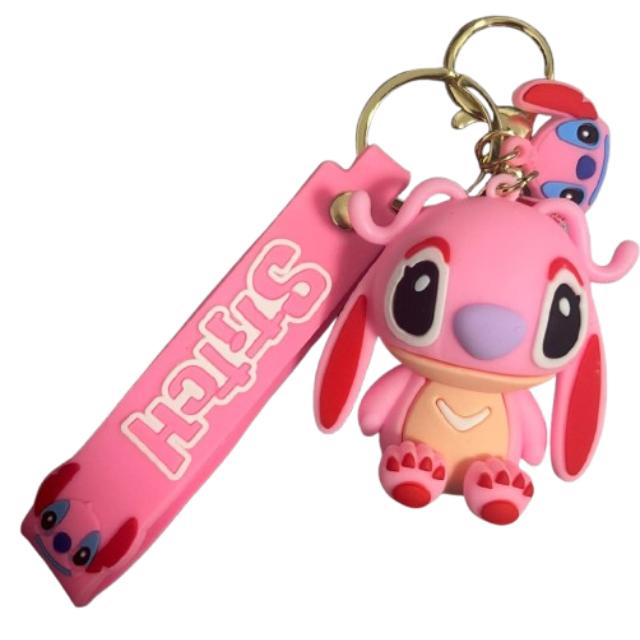 Breloc Stitch cauciucat, roz, 10cm - eMAG.ro
