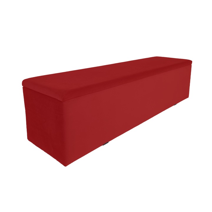 Bancheta, lada de pat tapitata, rosu, 200cm