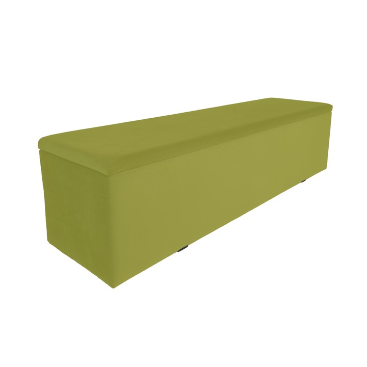 Bancheta, lada de pat tapitata, verde lime 170cm