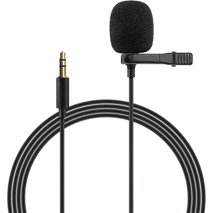 Микрофон за кола Basesailor, 3,5 мм, намаляване на шума, петлична скоба