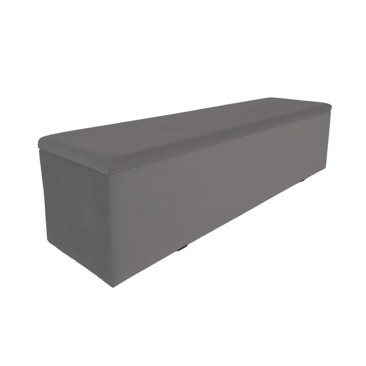 Bancheta, lada de pat tapitata, gri antracit, 170cm