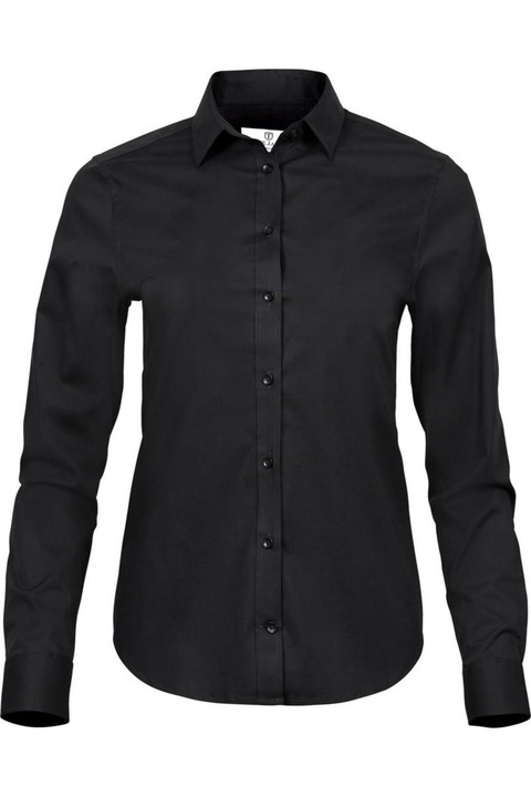 Tee Jays luxus női ing, fekete, Fekete