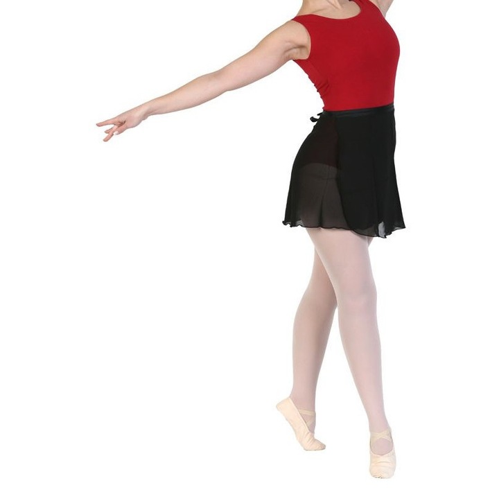 Fusta sport fete, Negru, Poliester, 70-86 CM